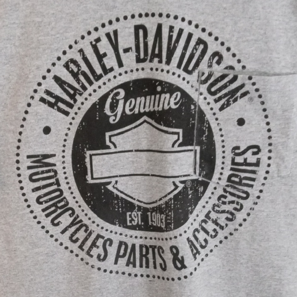 Harley-Davidson Gray Short Sleeve Pocket Tee Men’s Large